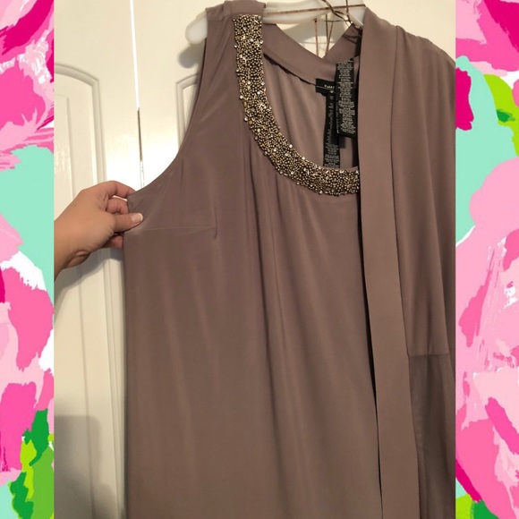 Sleeveless Jersey Dress with Illusion Panel Jacket - Picture 8 of 8